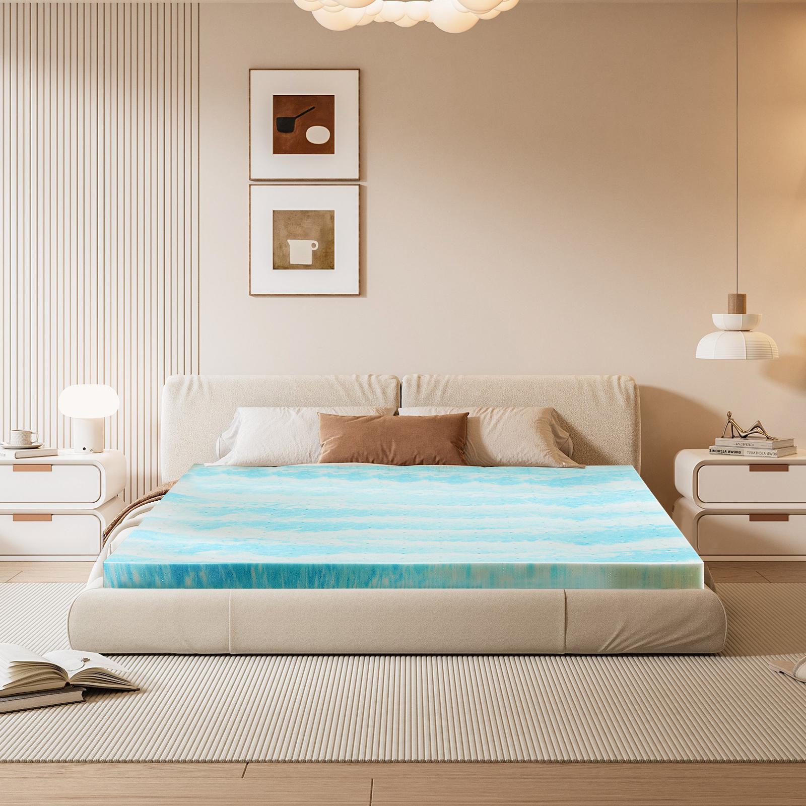 Memory Foam Topper - 2-дюймовый охлаждающий гелевый наматрасник из пены