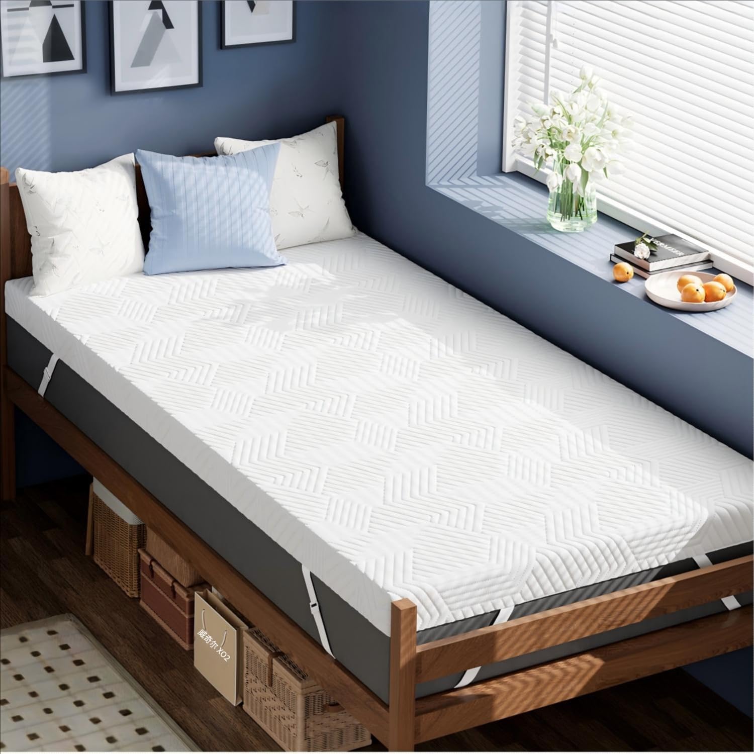 Memory Foam Topper - 3-дюймовый наматрасник из пеноматериала Twin XL,