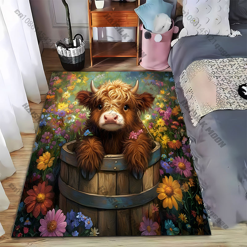Highland Home Textiles - Коврик для йоги Highland Calf Flowers