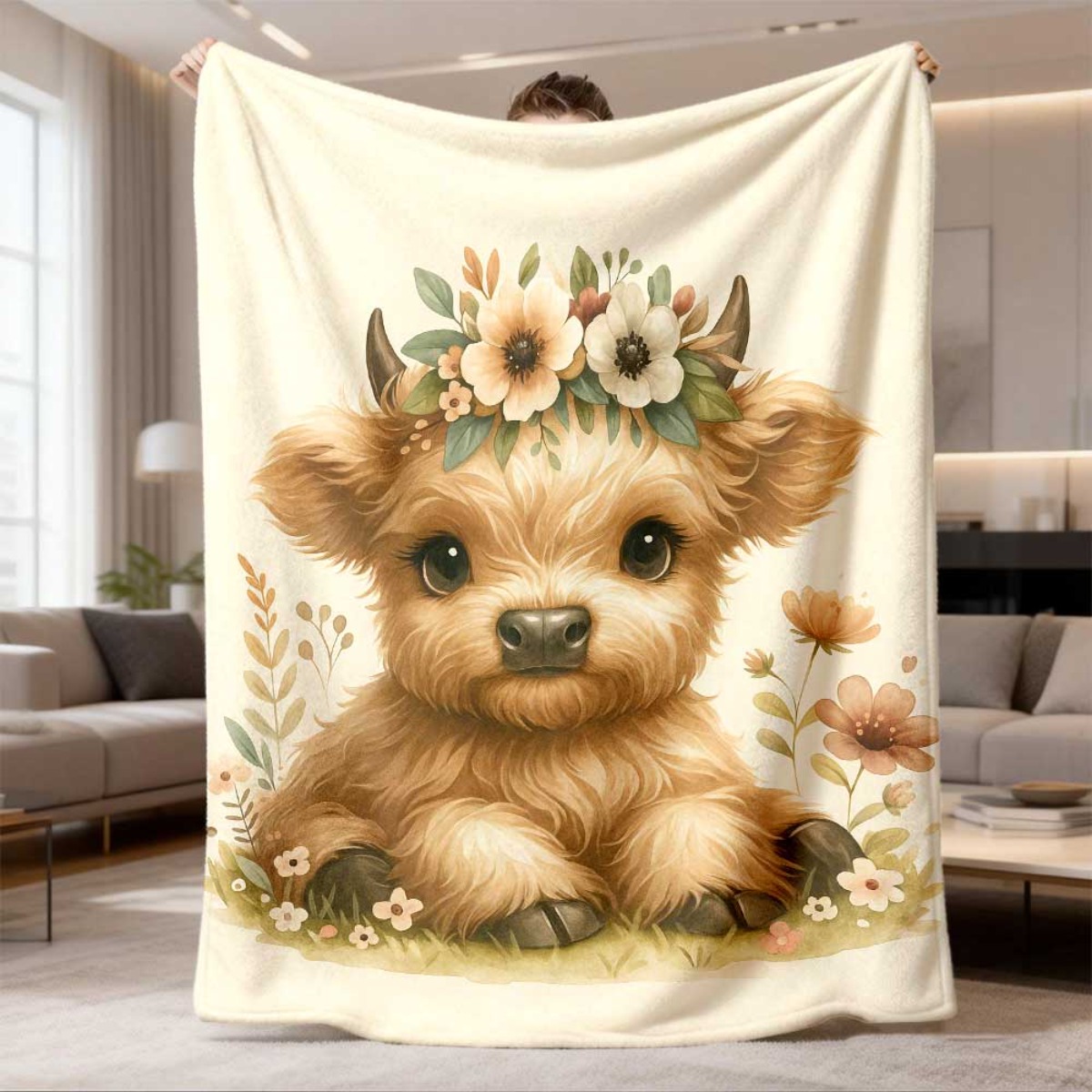 Милый плед из фланели с узором – обзор и цена Highland Home Textiles