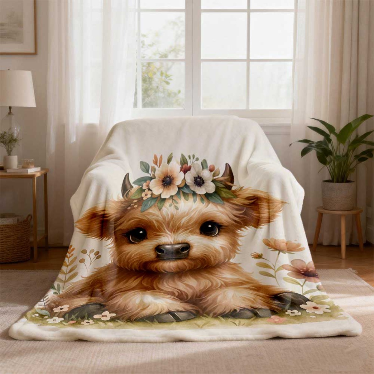 Милый плед из фланели с узором – обзор и цена Highland Home Textiles