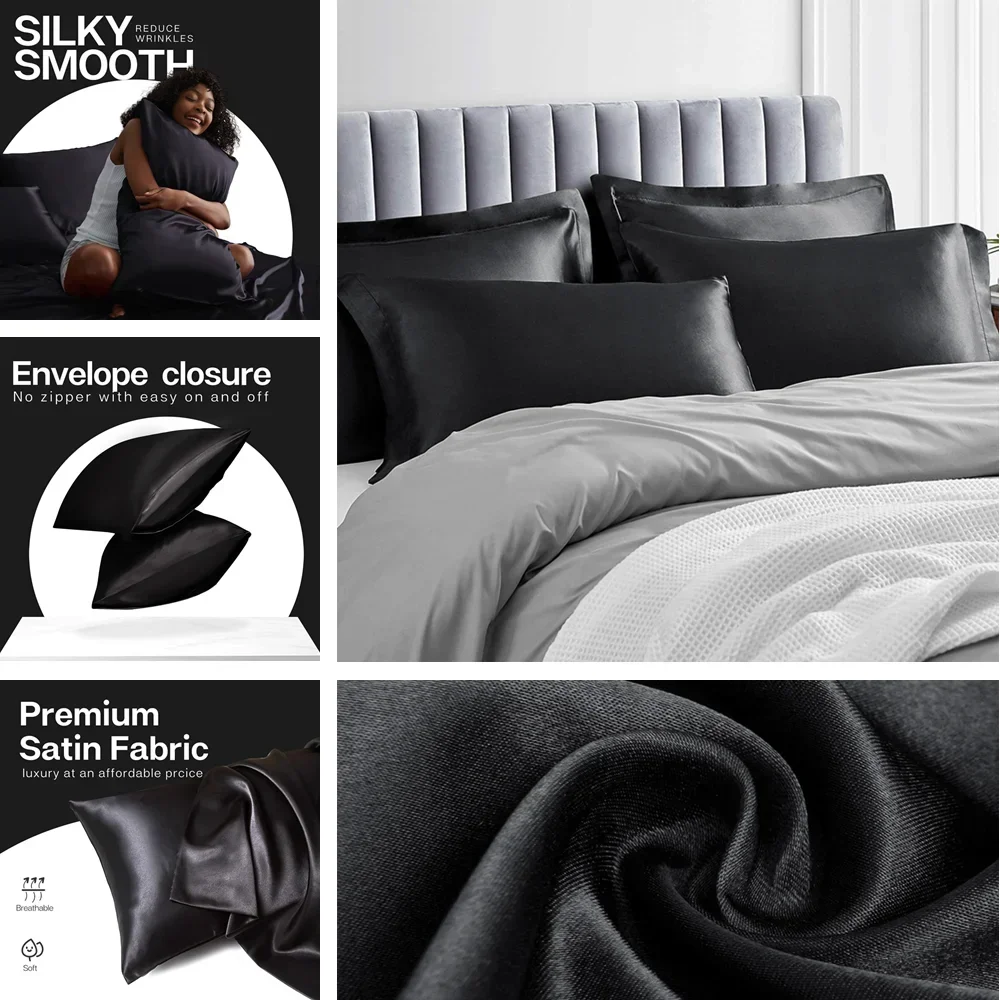 2-упаковка атласных наволочек  – обзор и цена Home Textiles Super Soft