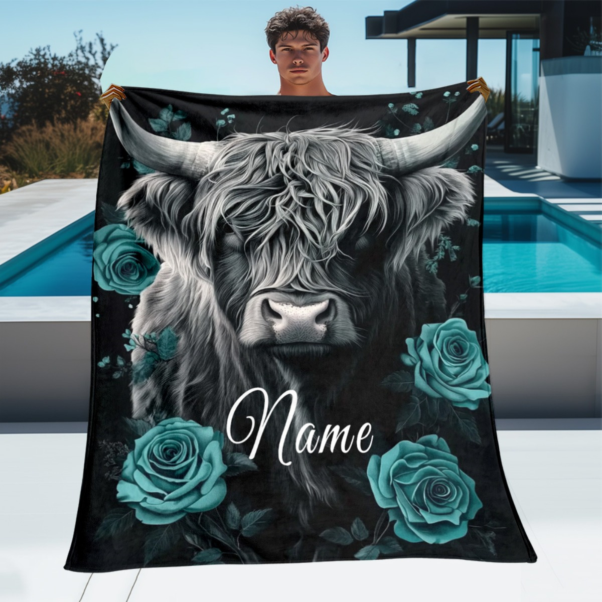 Персонализированный плед с изо – обзор и цена Highland Home Textiles