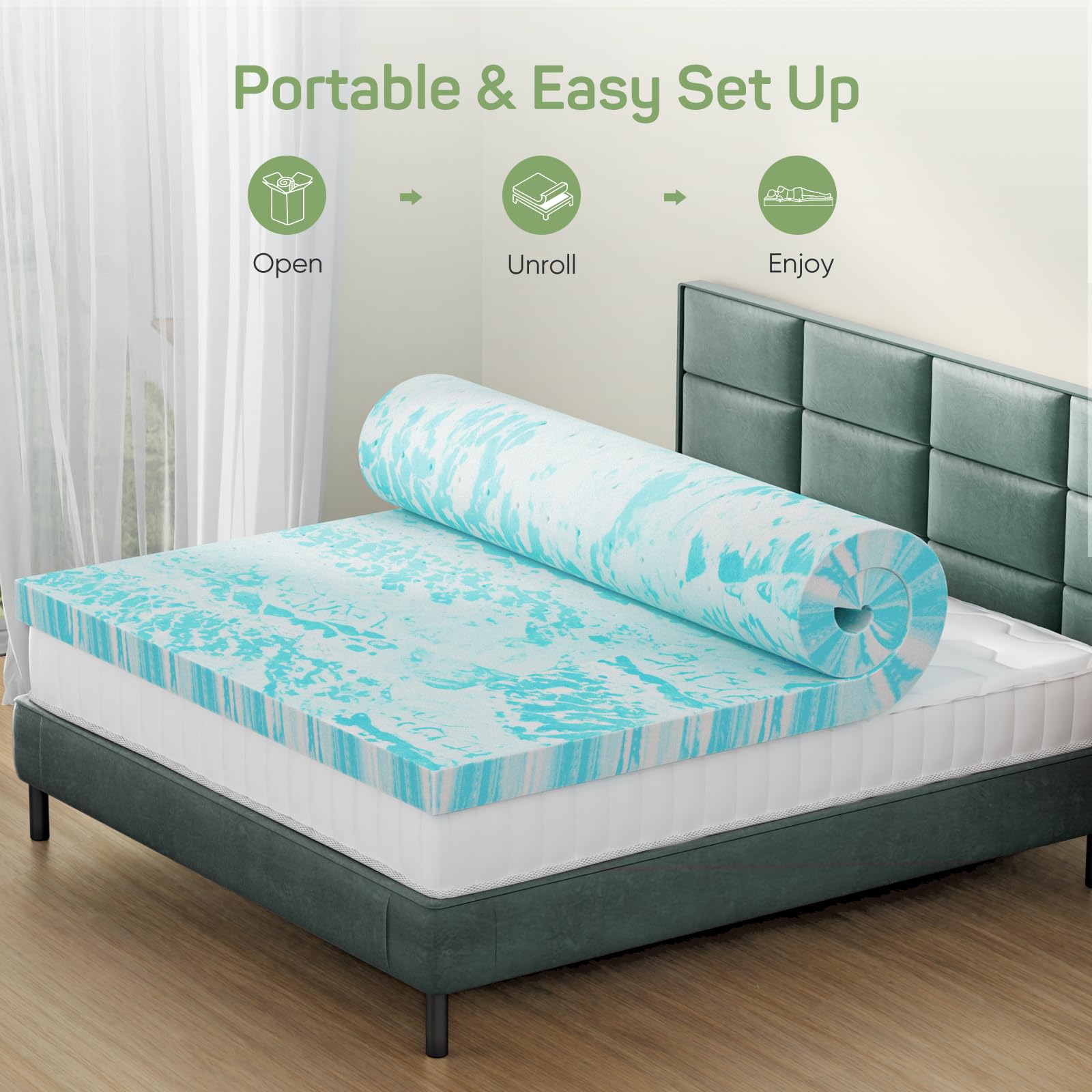 2-дюймовый охлаждающий гелевый – обзор и цена Memory Foam Topper