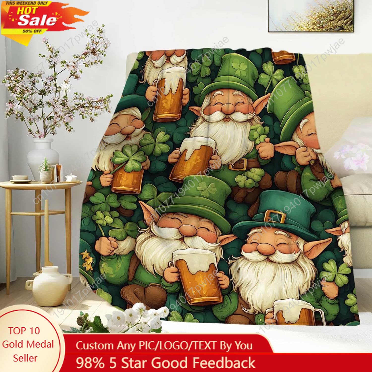 Одеяло в виде гнома на день Св – обзор и цена Home Textiles Throw