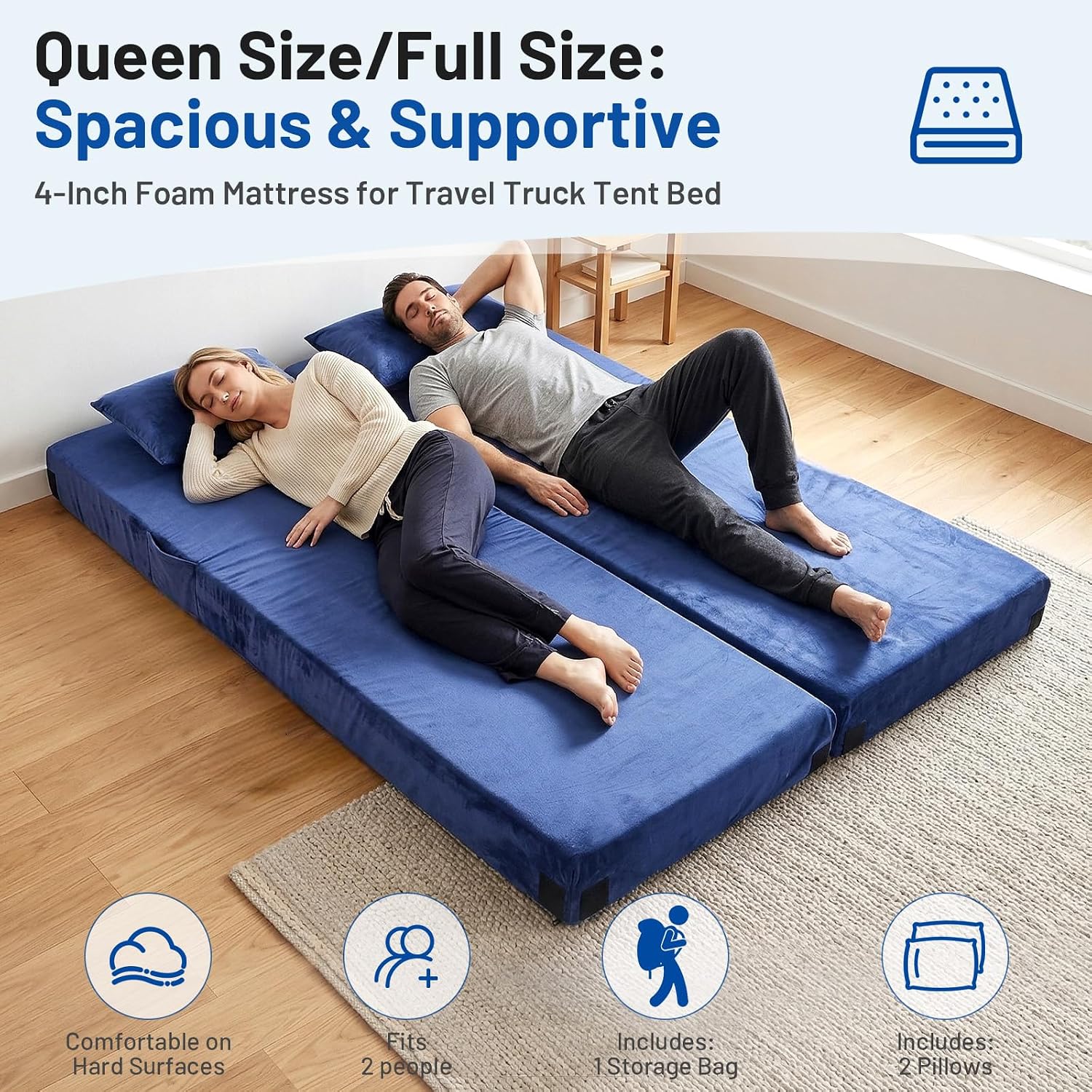 Надувной матрас из пены с эффе – обзор и цена Memory Foam Topper
