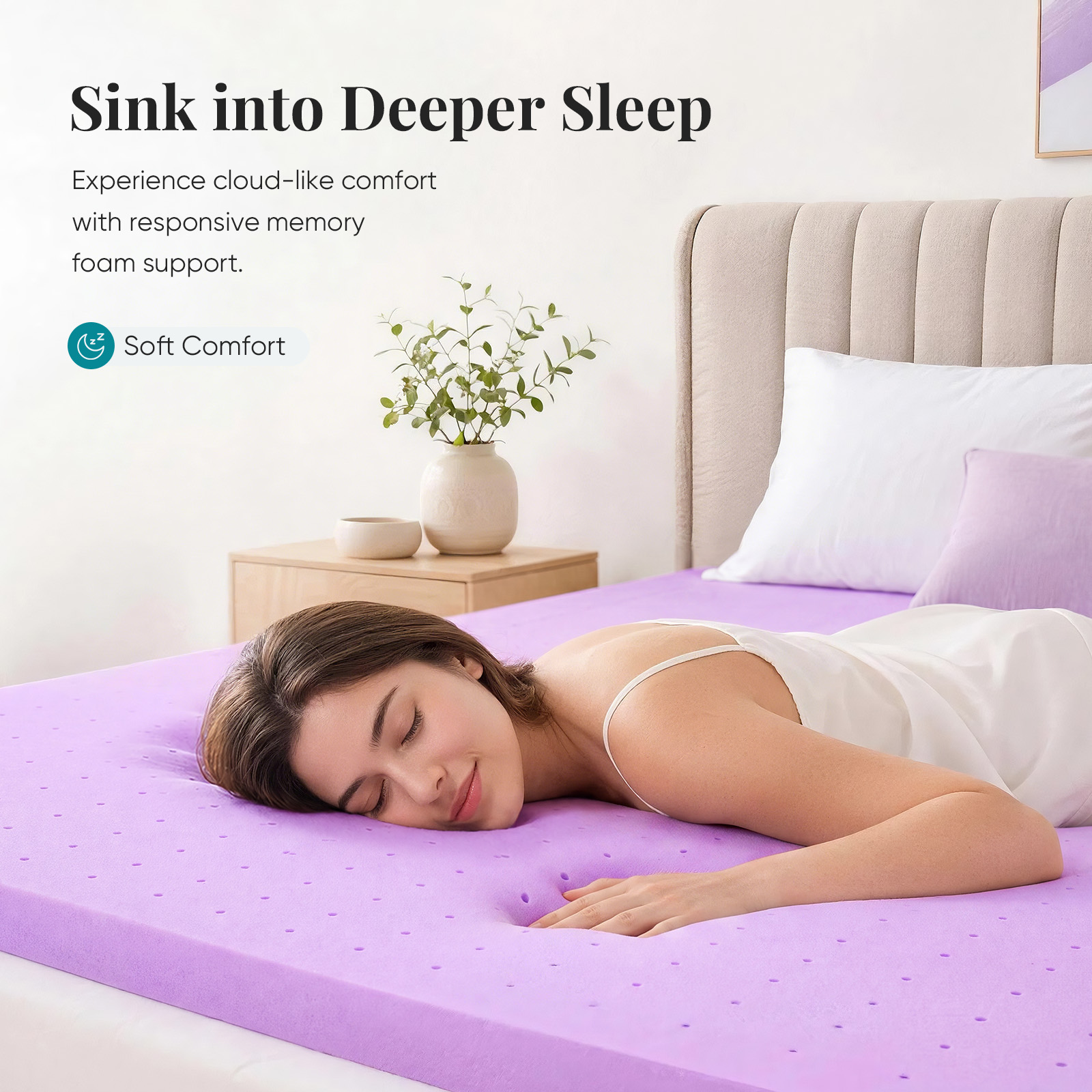 Наматрасник JHK 1,5 дюйма из о – обзор и цена Memory Foam Topper